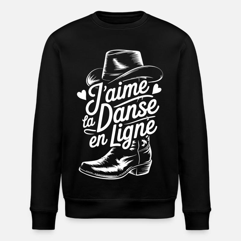 Danse en Ligne Cowboy J'aime - Sweat bio ROLLER Stanley/Stella Unisexe - noir