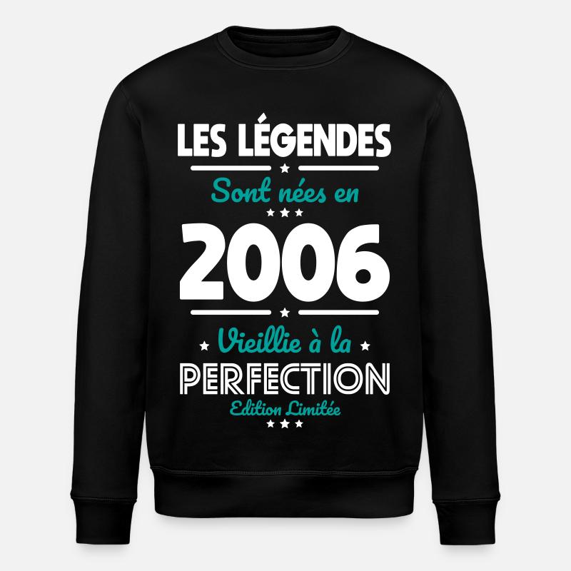 2006 – Legends – Perfekt gereift - Stanley/Stella Unisex Bio-Sweatshirt ROLLER - Schwarz