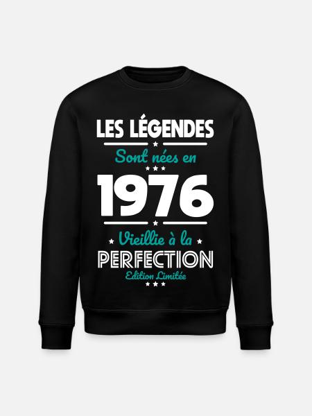 1976 – Legends – Perfekt gereift - Stanley/Stella Unisex Bio-Sweatshirt ROLLER - Schwarz
