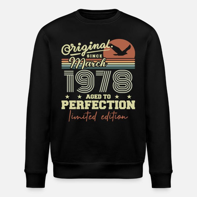 Anniversaire Mars 1978 - Sweat bio ROLLER Stanley/Stella Unisexe - noir