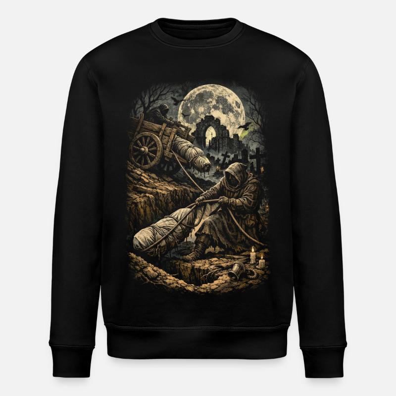 Friedhof Goth Humor - Stanley/Stella Unisex Bio-Sweatshirt ROLLER - Schwarz