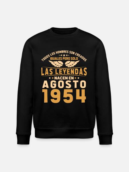 The Legends August 1954 - Stanley/Stella ROLLER Unisex Organic Sweatshirt - black