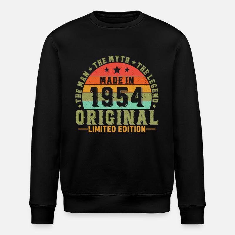 Vinatge 1954 Cadeau d’anniversaire - Sweat bio ROLLER Stanley/Stella Unisexe - noir