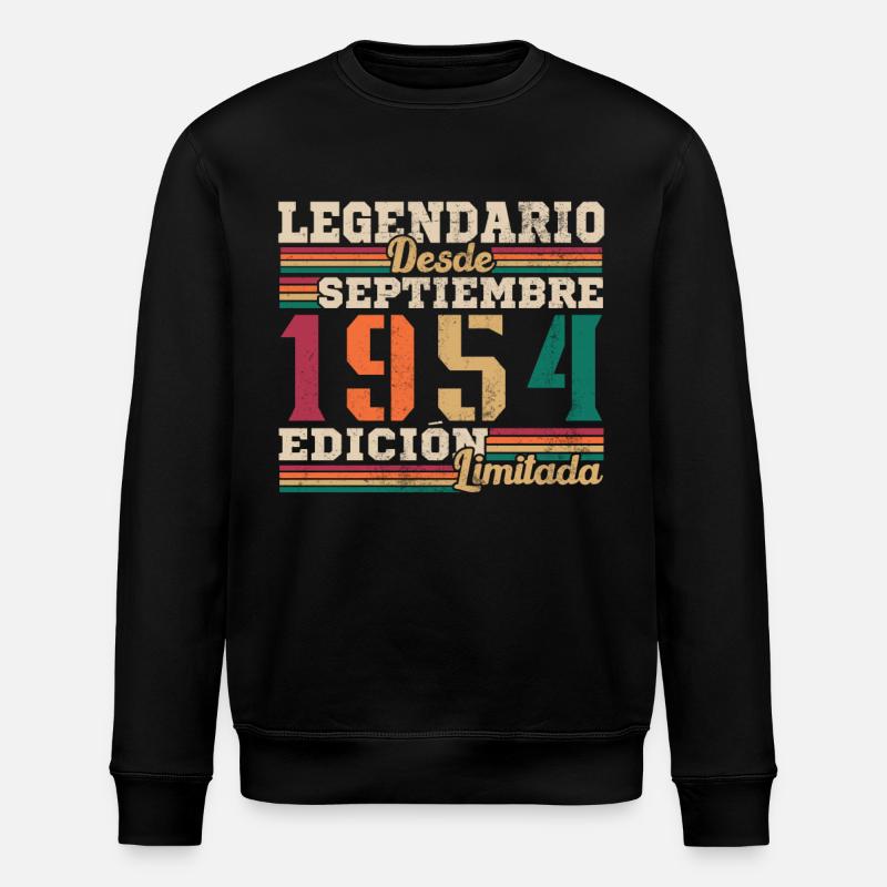 Legendary since 1954 September - Stanley/Stella ROLLER Unisex Organic Sweatshirt - black