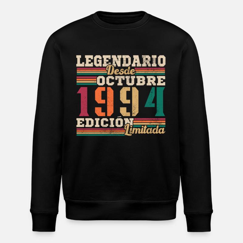 legendär seit 1994 Oktober - Stanley/Stella Unisex Bio-Sweatshirt ROLLER - Schwarz