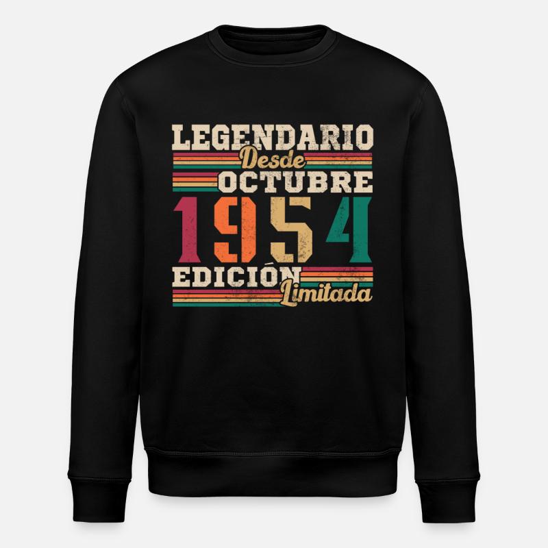 Legendary since 1954 October - Stanley/Stella ROLLER Unisex Organic Sweatshirt - black