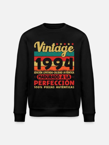 Vinatge 1994 Birthday Gift - Stanley/Stella ROLLER Unisex Organic Sweatshirt - black