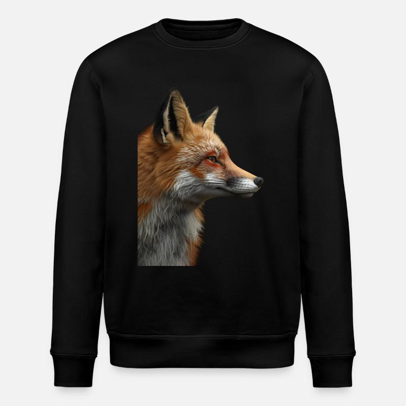 Red Fox - Stanley/Stella ROLLER Unisex Organic Sweatshirt - black