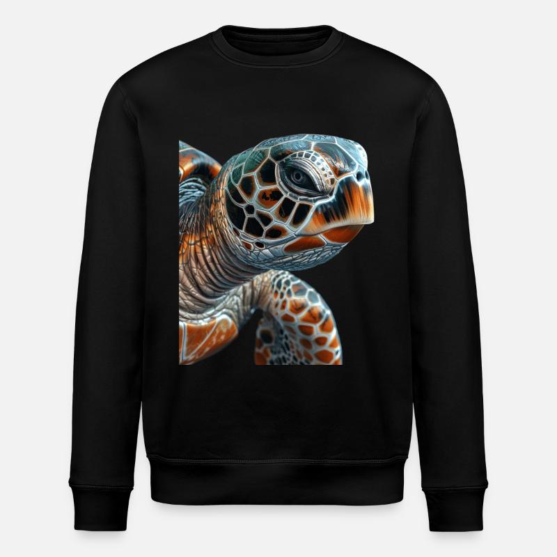 Meeresschildkröte - Stanley/Stella Unisex Bio-Sweatshirt ROLLER - Schwarz