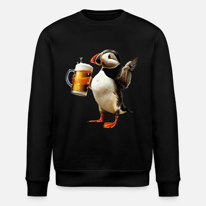 Puffin - Stanley/Stella ROLLER Unisex Organic Sweatshirt - black