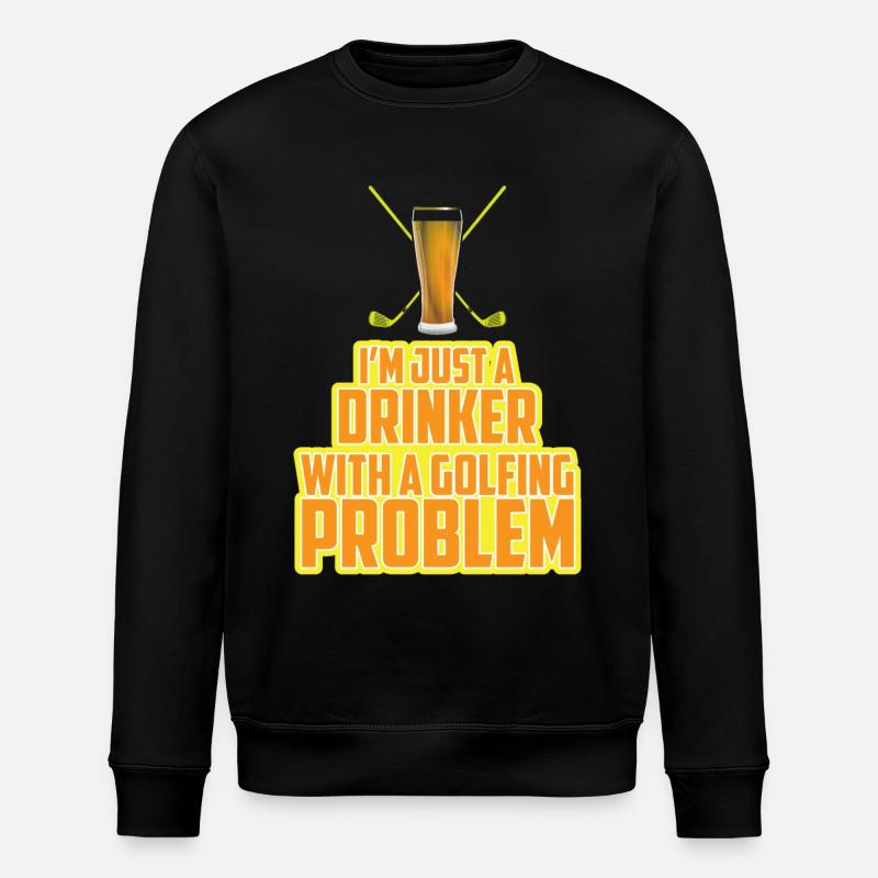 Golfing problem - Stanley/Stella ROLLER Unisex Organic Sweatshirt - black