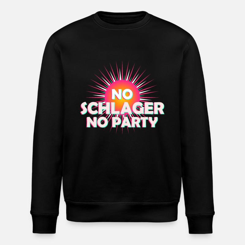 No Schlager No Party - Stanley/Stella ROLLER Unisex Organic Sweatshirt - black