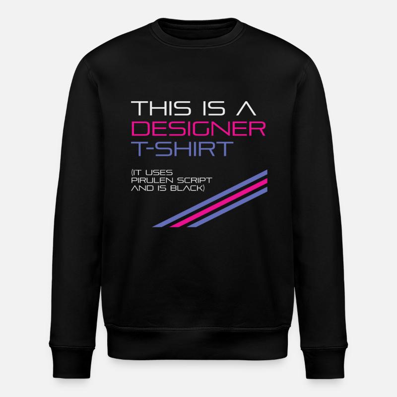 Designer T Shirt - Sweat bio ROLLER Stanley/Stella Unisexe - noir