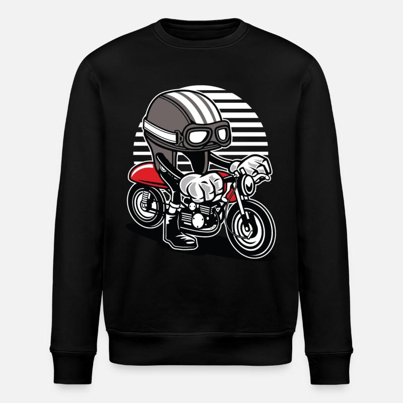Caferacer Helm - Stanley/Stella Unisex Bio-Sweatshirt ROLLER - Schwarz