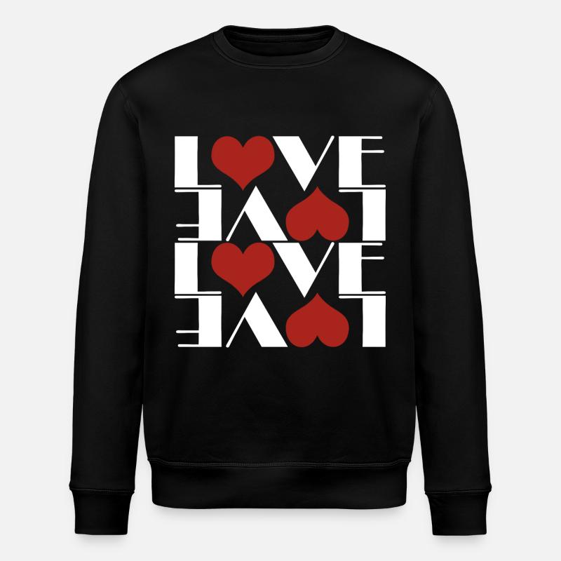 Coeurs d’AMOUR - Sweat bio ROLLER Stanley/Stella Unisexe - noir