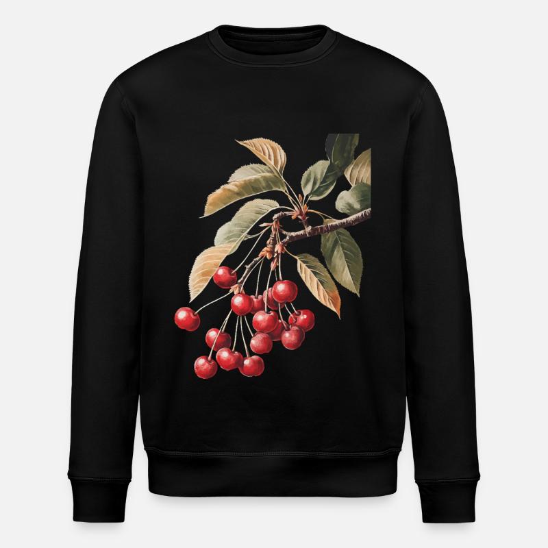 Kirsche - Stanley/Stella Unisex Bio-Sweatshirt ROLLER - Schwarz