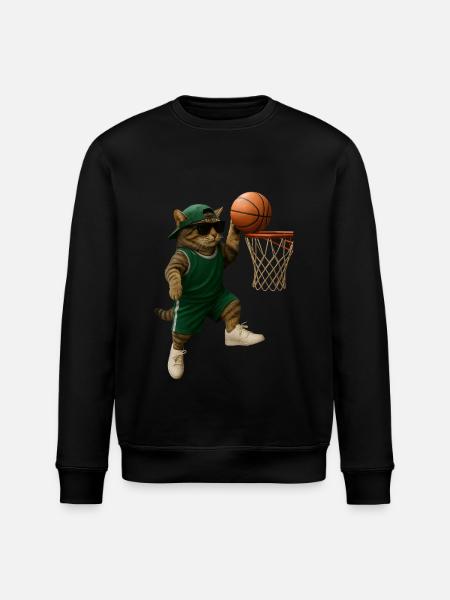 Katze - Stanley/Stella Unisex Bio-Sweatshirt ROLLER - Schwarz