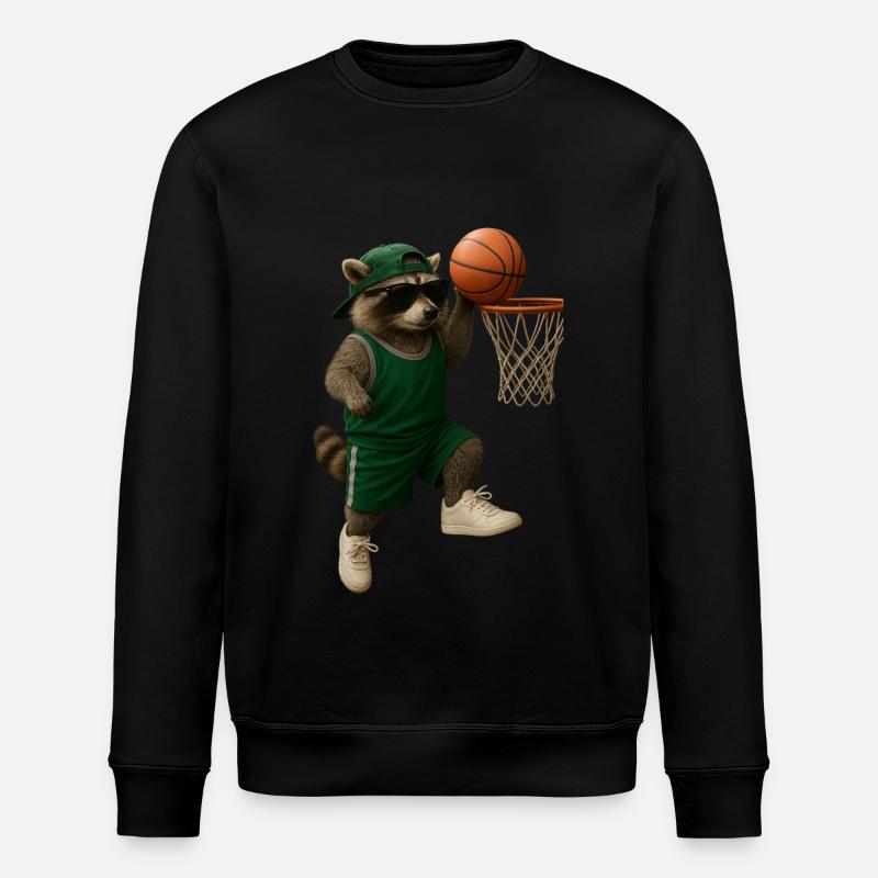 Waschbär - Stanley/Stella Unisex Bio-Sweatshirt ROLLER - Schwarz
