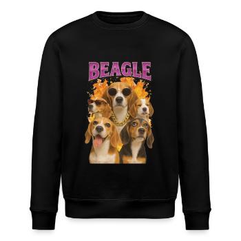 Beagle - Stanley/Stella Unisex Bio-Sweatshirt ROLLER - Schwarz - Vorne - Nik (191cm)
