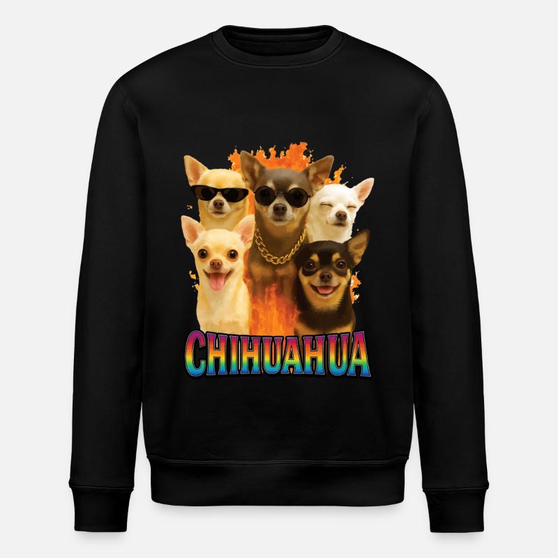 Chihuahua - Stanley/Stella Unisex Bio-Sweatshirt ROLLER - Schwarz