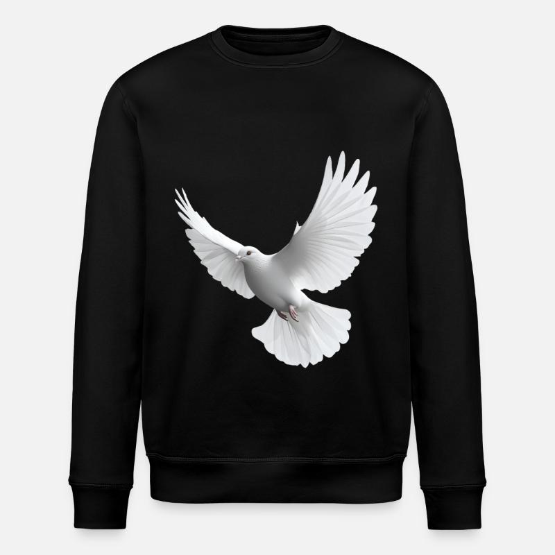 Weiße Taube - Stanley/Stella Unisex Bio-Sweatshirt ROLLER - Schwarz