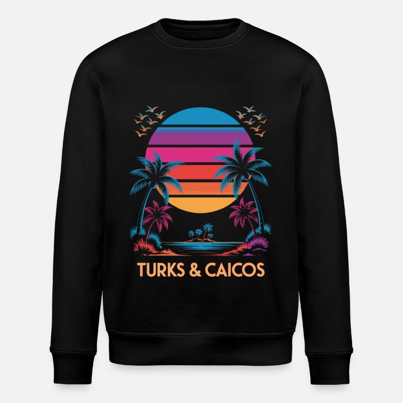 Turks- und Caicosinseln - Stanley/Stella Unisex Bio-Sweatshirt ROLLER - Schwarz