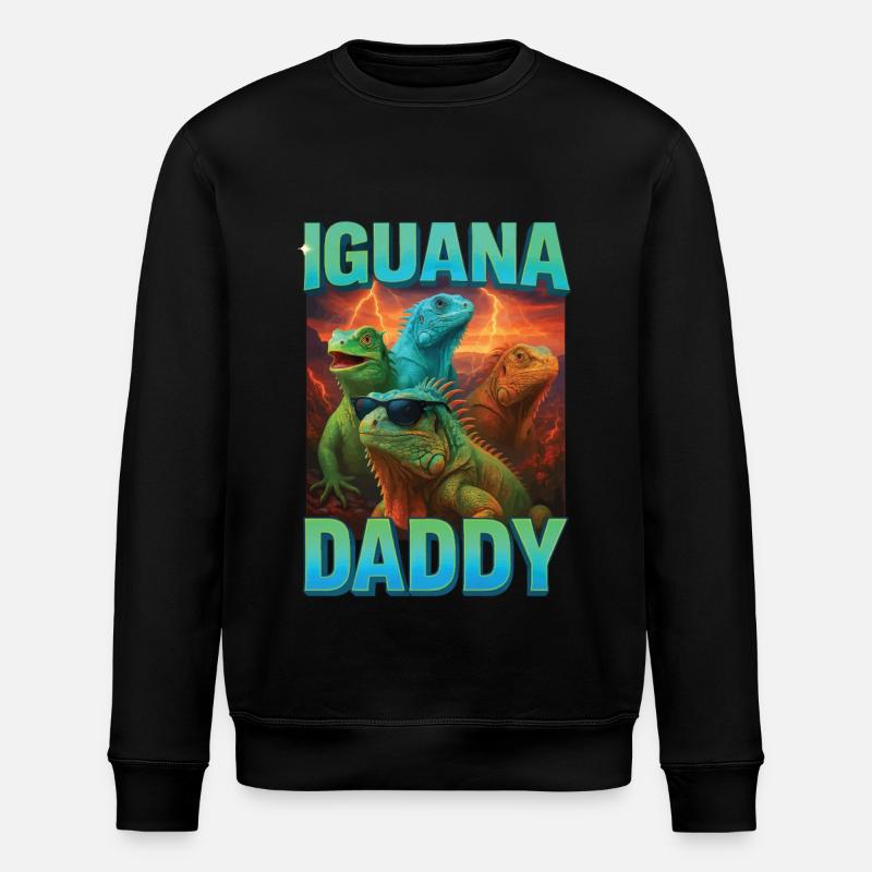 Leguan-Papa - Stanley/Stella Unisex Bio-Sweatshirt ROLLER - Schwarz