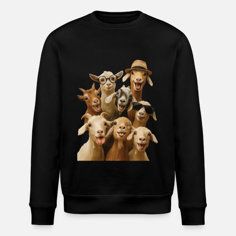 Ziege - Stanley/Stella Unisex Bio-Sweatshirt ROLLER - Schwarz