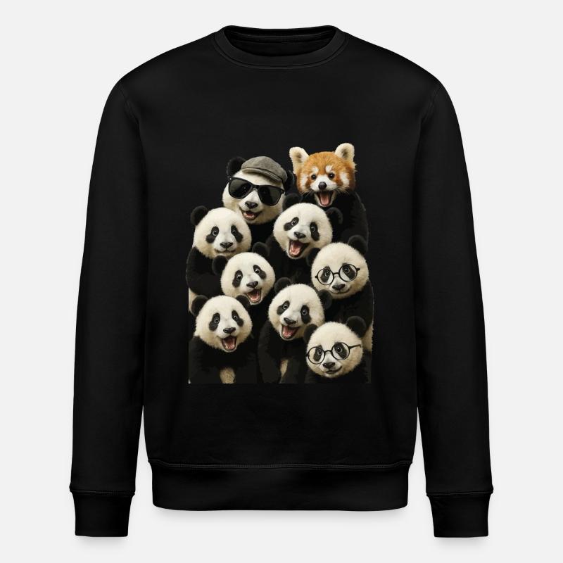 Panda - Stanley/Stella Unisex Bio-Sweatshirt ROLLER - Schwarz