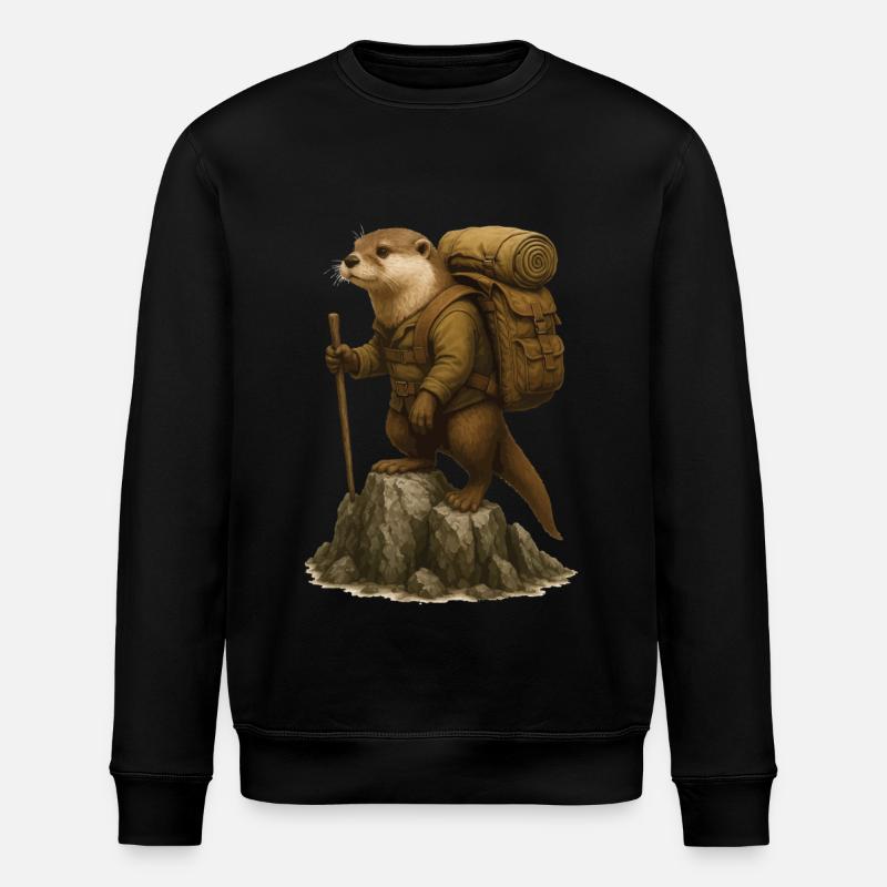 Otter Wandern - Stanley/Stella Unisex Bio-Sweatshirt ROLLER - Schwarz