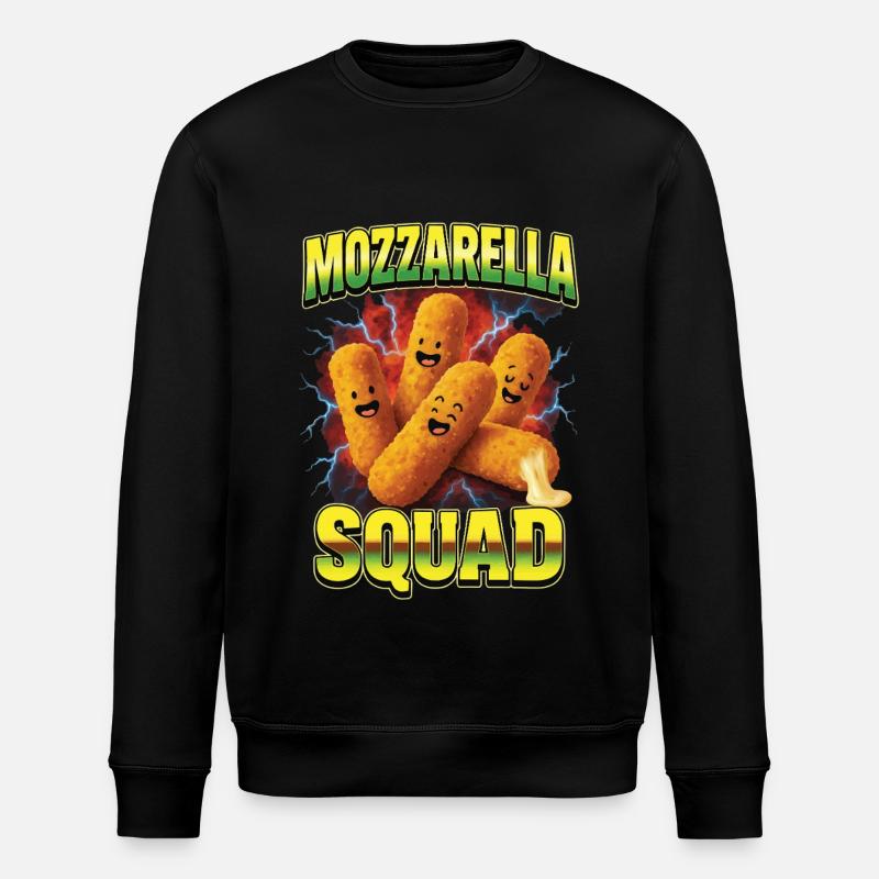 Mozzarella - Stanley/Stella ROLLER Unisex Organic Sweatshirt - black