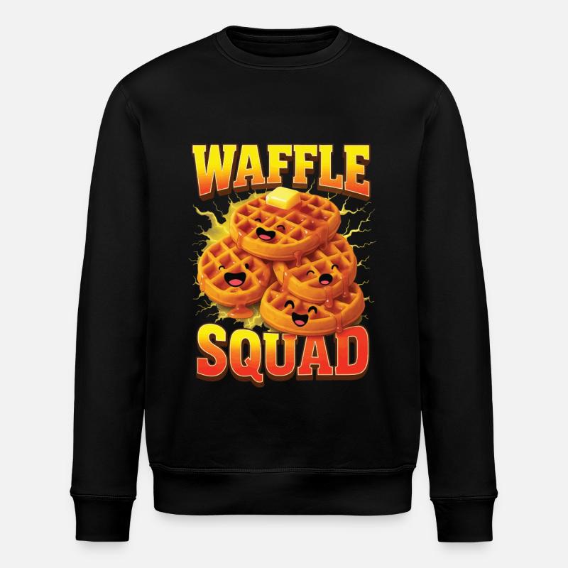 Waffles - Stanley/Stella ROLLER Unisex Organic Sweatshirt - black