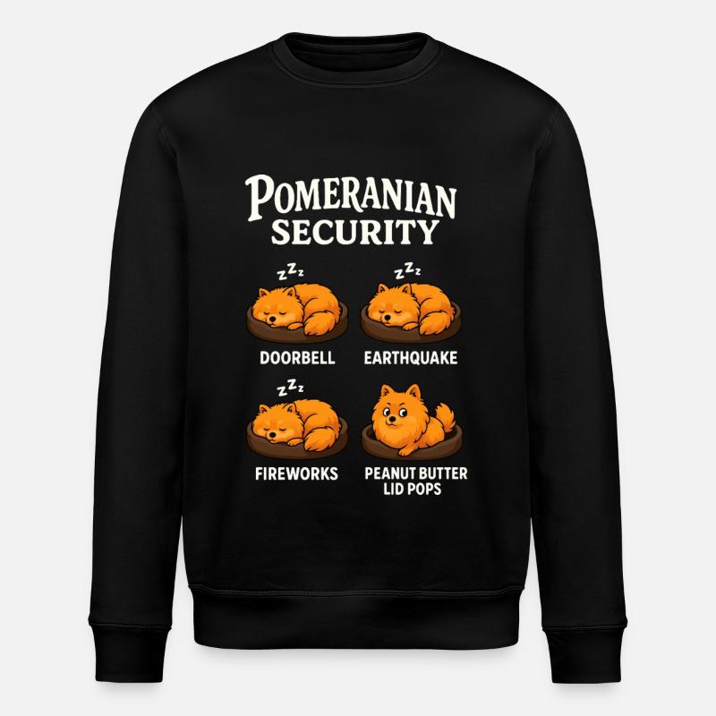 Zwergspitz - Stanley/Stella Unisex Bio-Sweatshirt ROLLER - Schwarz