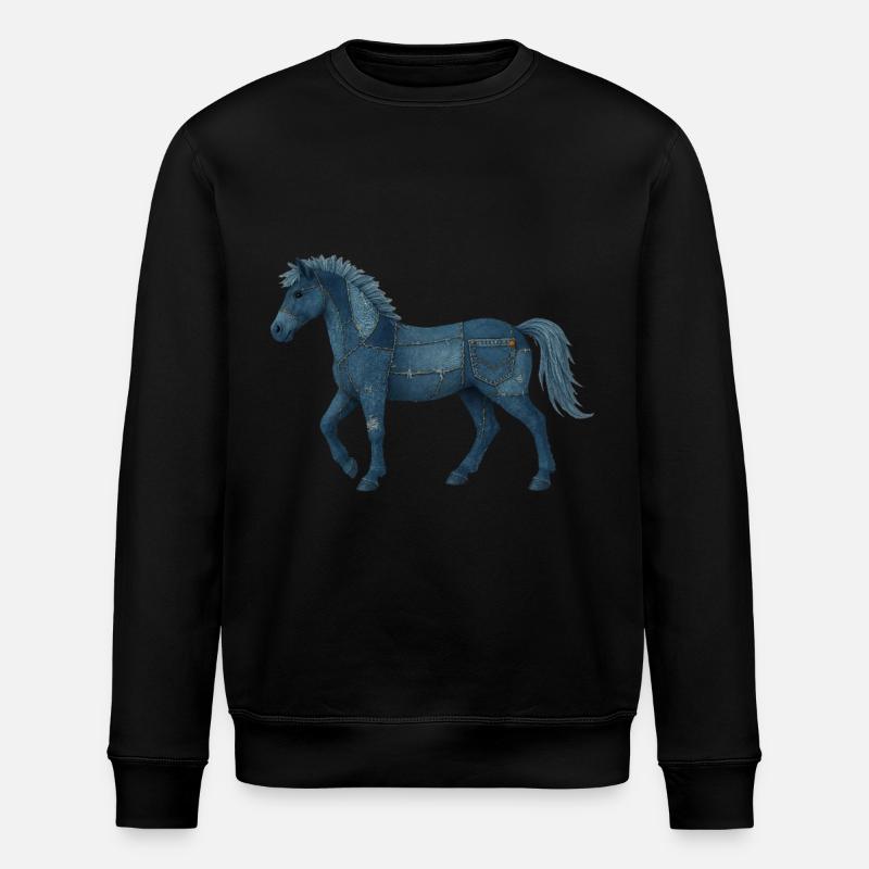Pferd Denim - Stanley/Stella Unisex Bio-Sweatshirt ROLLER - Schwarz
