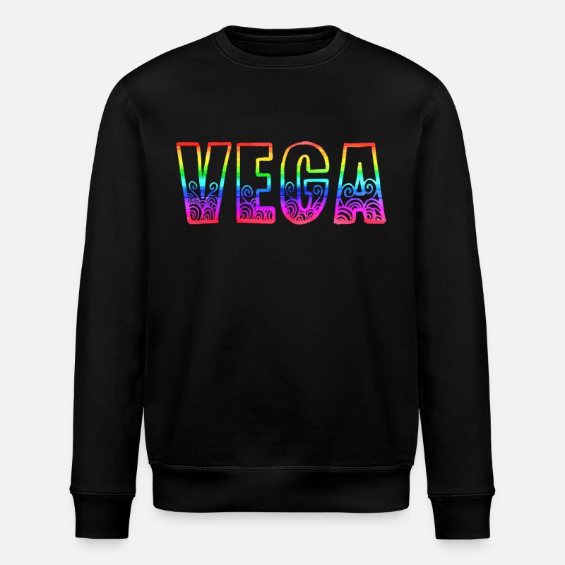 vega rs rainbow - Stanley/Stella ROLLER Unisex Organic Sweatshirt - black