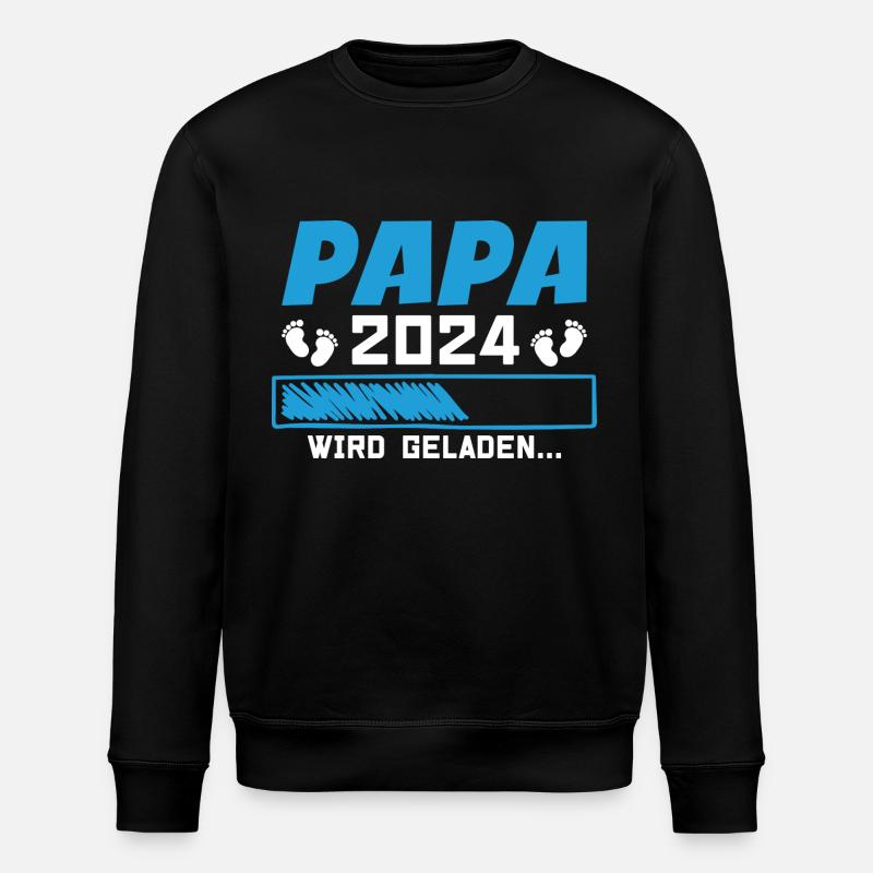 Dad 2024 Dad-to-be Loading 2024 - Stanley/Stella ROLLER Unisex Organic Sweatshirt - black