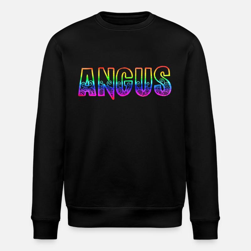 angus rs regenbogen - Stanley/Stella Unisex Bio-Sweatshirt ROLLER - Schwarz