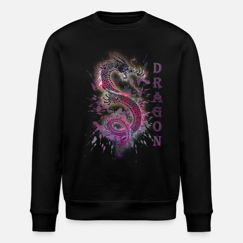 DRAGON DRACHE - Stanley/Stella Unisex Bio-Sweatshirt ROLLER - Schwarz
