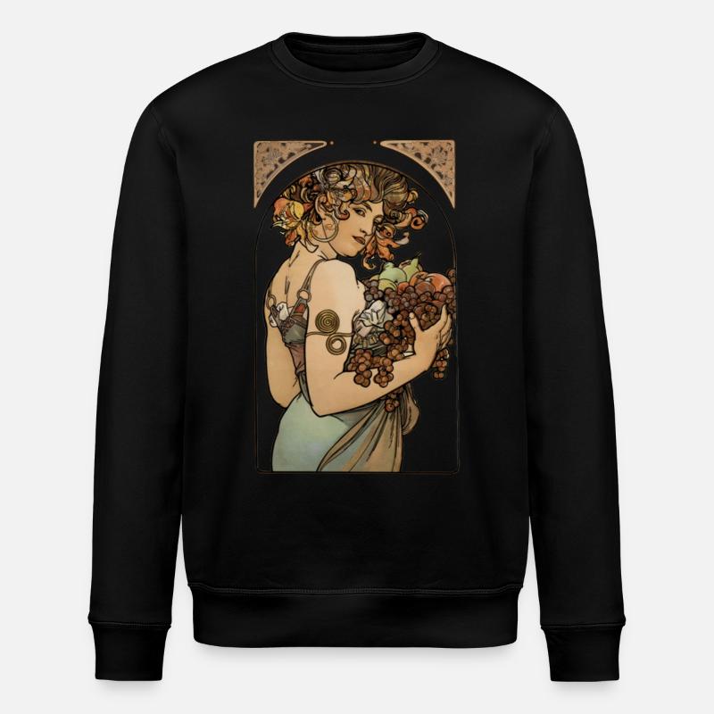 Alfons Mucha - Le Fruit - Sweat bio ROLLER Stanley/Stella Unisexe - noir