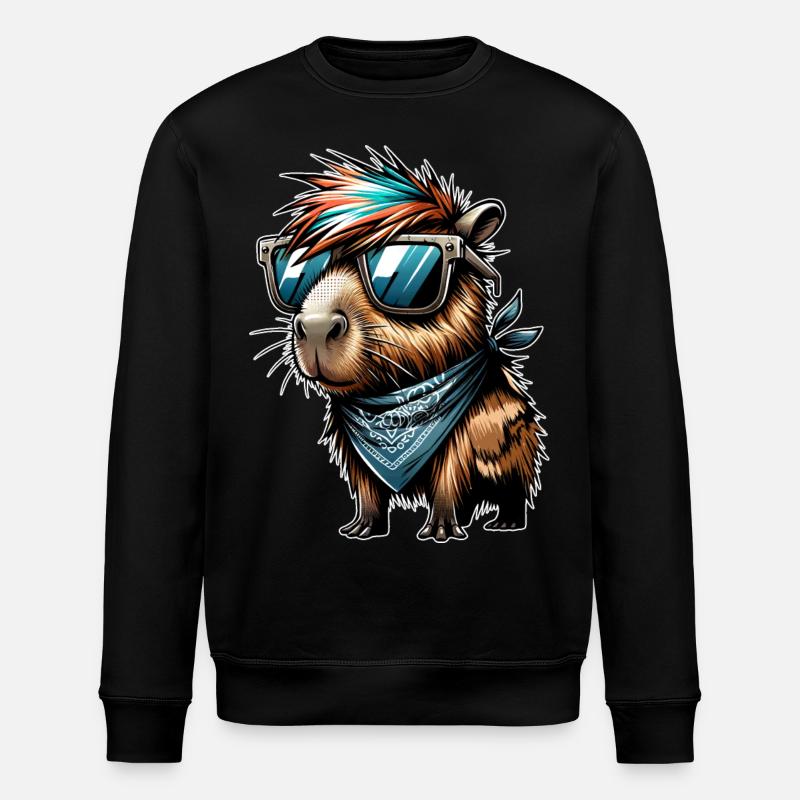 Capybara - Stanley/Stella ROLLER Unisex Organic Sweatshirt - black