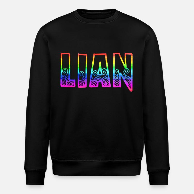 lian rs rainbow - Stanley/Stella ROLLER Unisex Organic Sweatshirt - black
