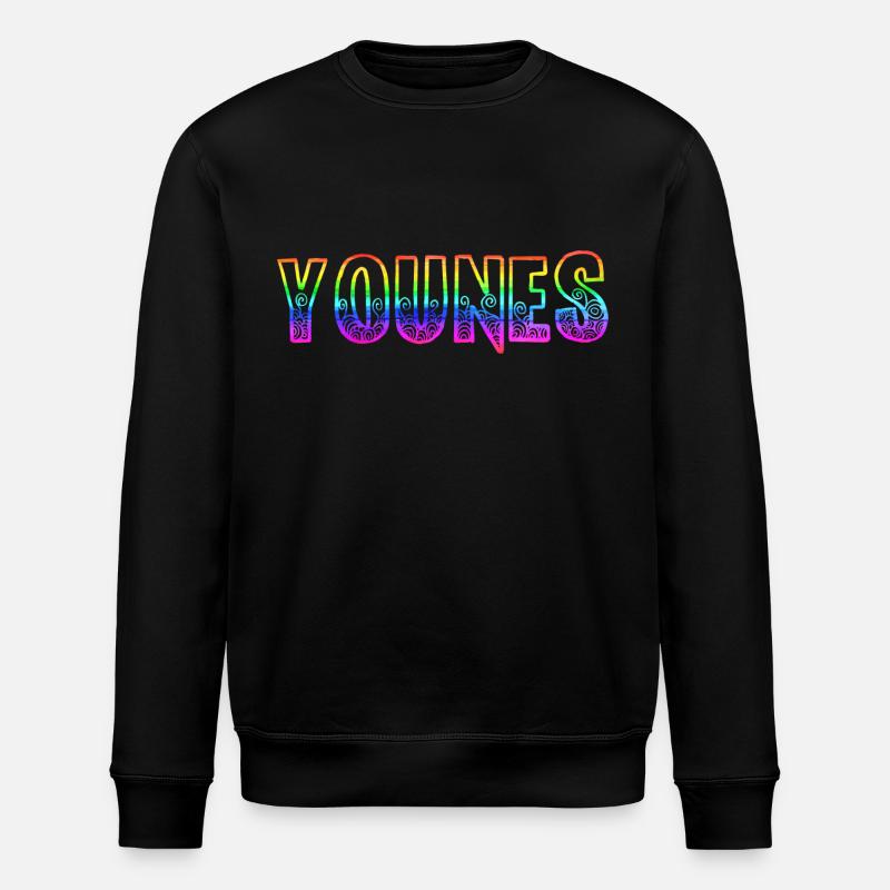 Younes RS Arc-en-ciel - Sweat bio ROLLER Stanley/Stella Unisexe - noir