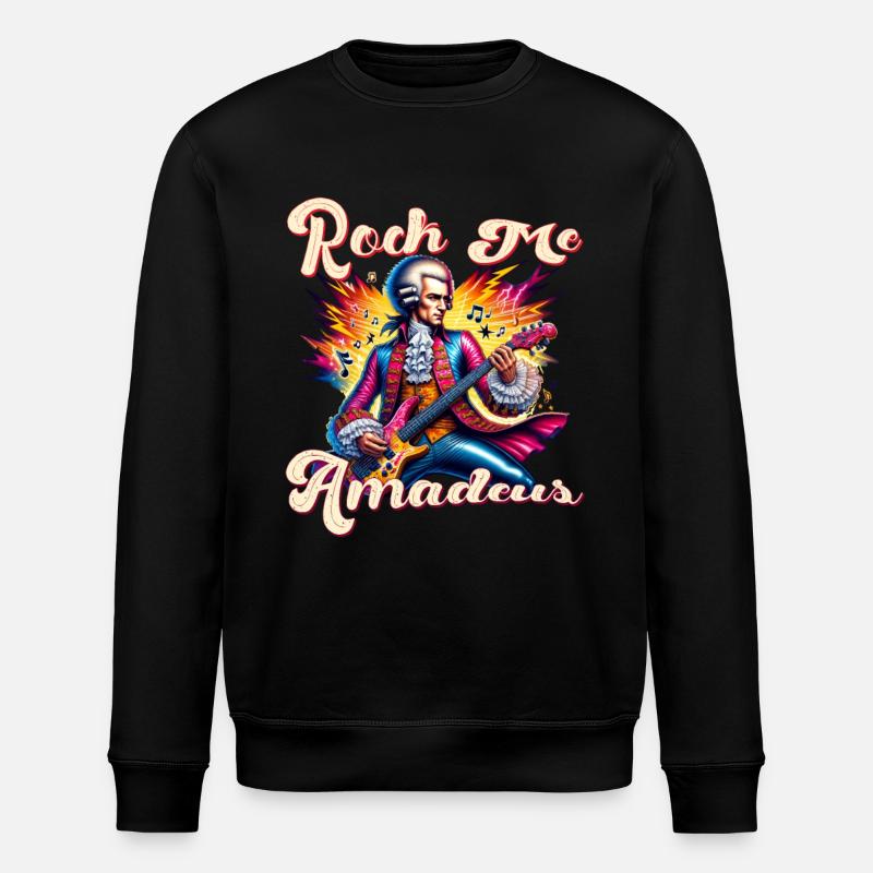 Rock Me Amadeus: Klassischer - Stanley/Stella Unisex Bio-Sweatshirt ROLLER - Schwarz