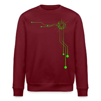 Visée futuriste - Sweat bio ROLLER Stanley/Stella Unisexe - bordeaux - Devant - Nik (191cm)