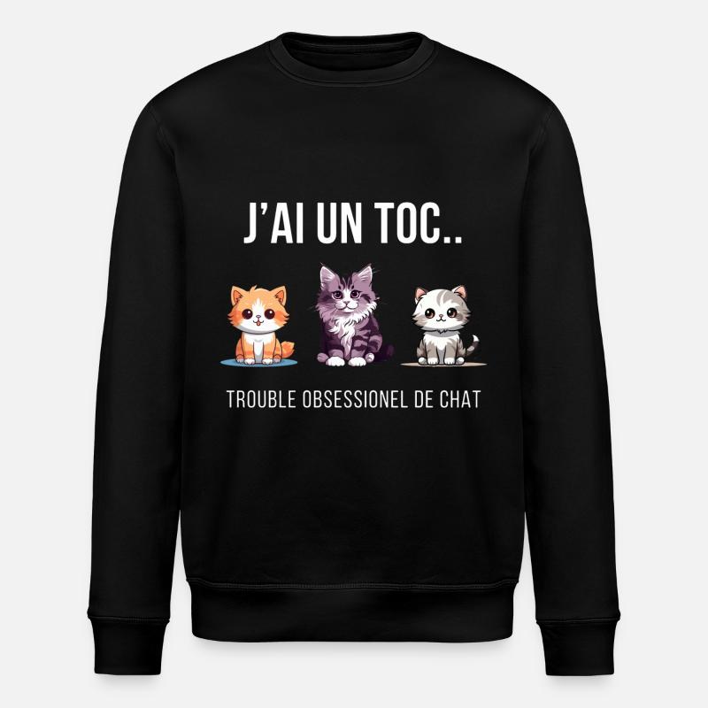 OBSESSION DU CHAT - Sweat bio ROLLER Stanley/Stella Unisexe - noir