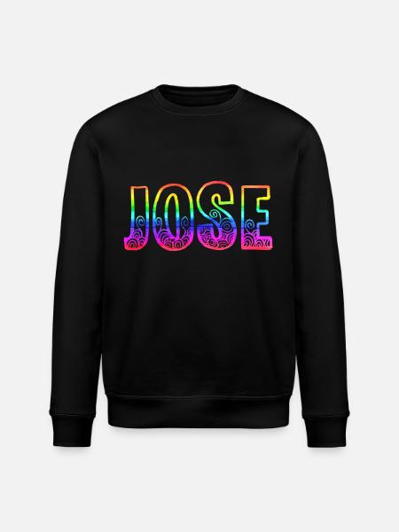 Jose R's Rainbow - Stanley/Stella ROLLER Unisex Organic Sweatshirt - black