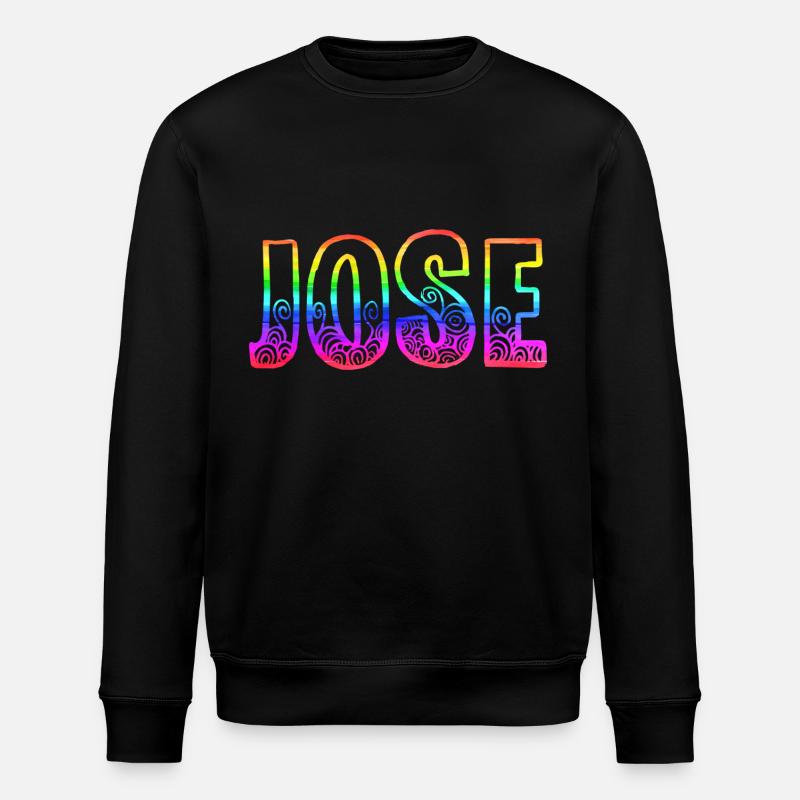 Jose R's Rainbow - Stanley/Stella ROLLER Unisex Organic Sweatshirt - black