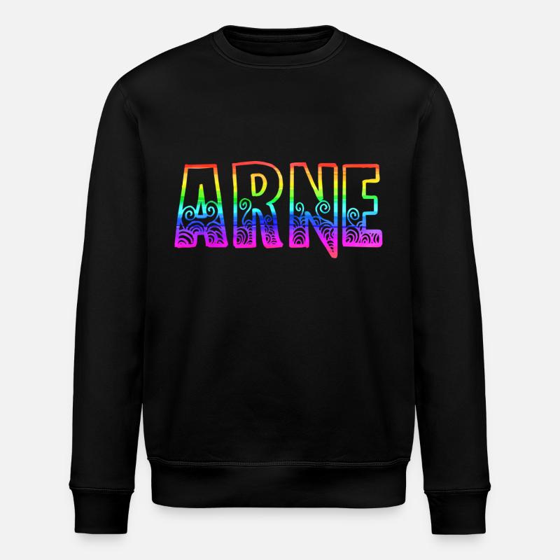 arne rs rainbow - Stanley/Stella ROLLER Unisex Organic Sweatshirt - black