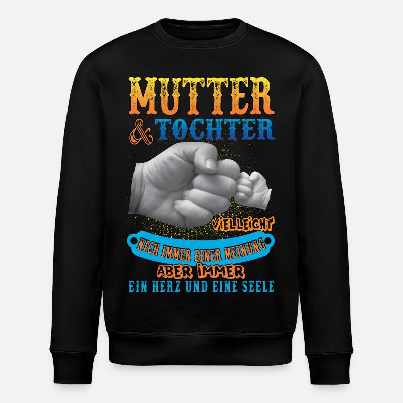 mutter und tochter - Stanley/Stella Unisex Bio-Sweatshirt ROLLER - Schwarz