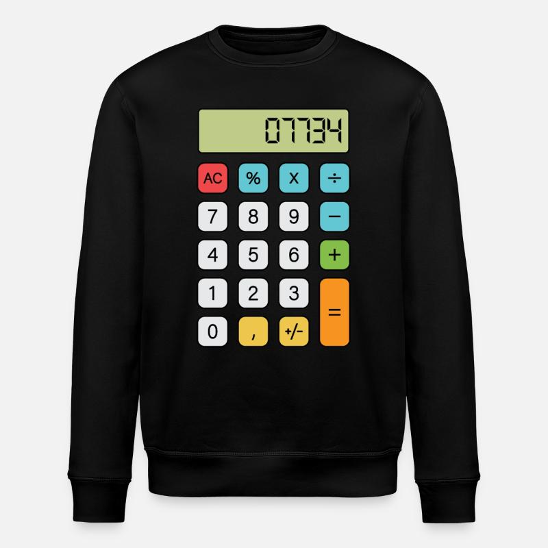 Hello Calculator - Stanley/Stella ROLLER Unisex Organic Sweatshirt - black